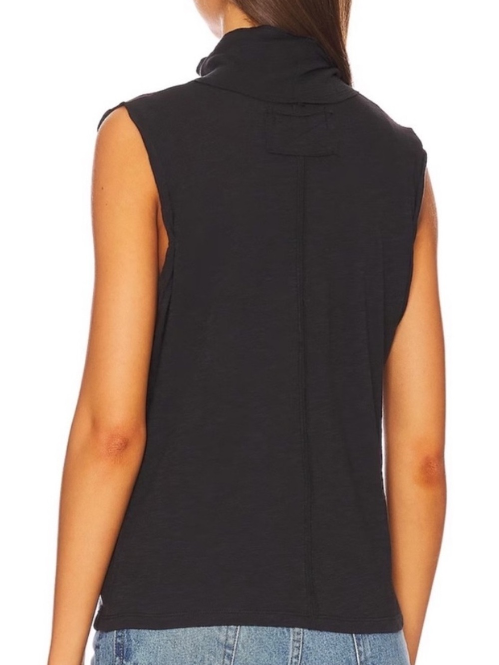 Free People We The Free Xena Mockneck Tank In Black Size Large NWT - Picture 2 of 7